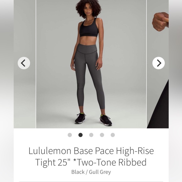 🍋 Lululemon Base Pace High-Rise Tight 25" *Ribbed - Size 2 - Picture 2 of 8